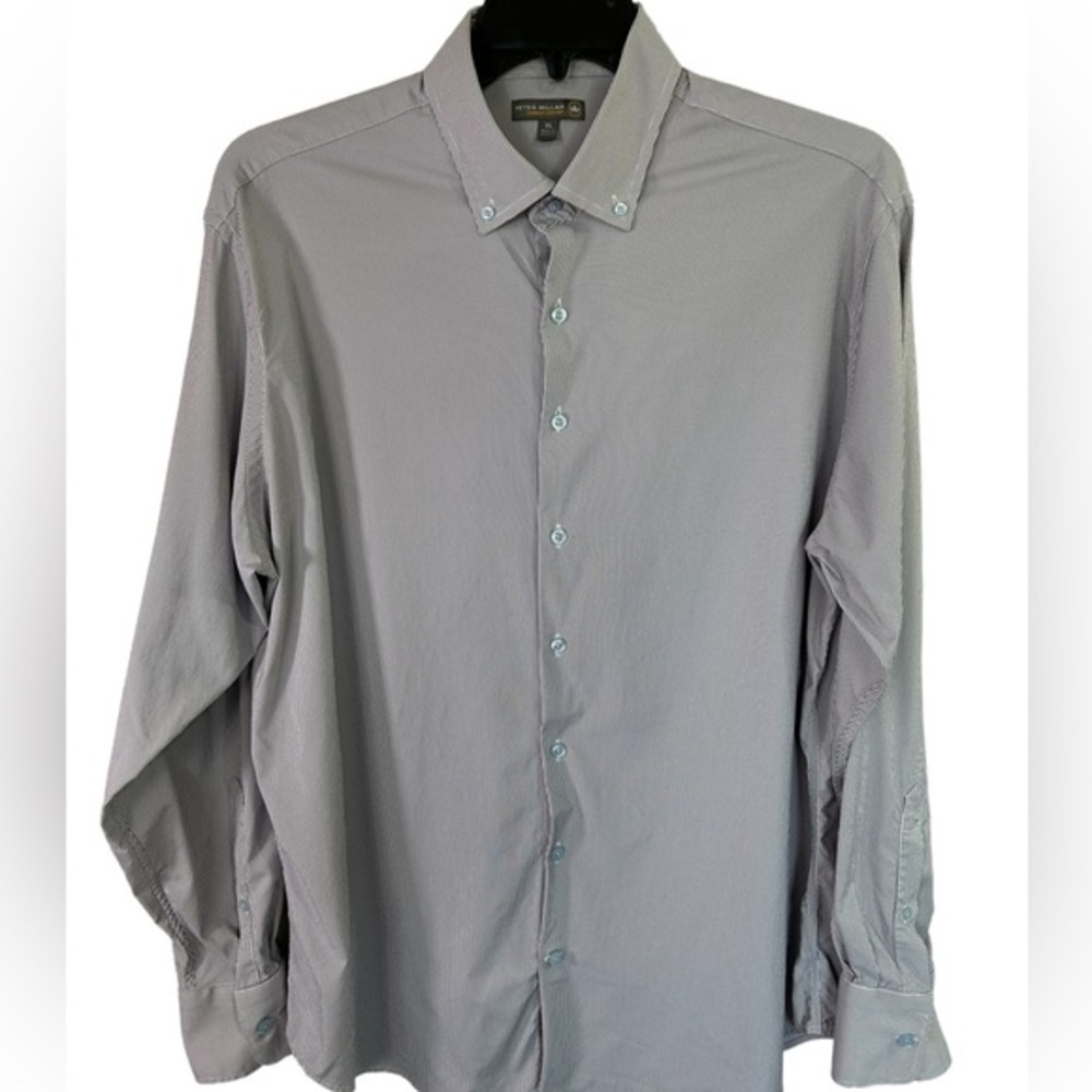 Peter Millar Summer Comfort Mens Button Down Dress Shirt XL L/S F107‎